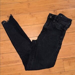 American Eagle Outfitters Black Ripped Skinny Jeans